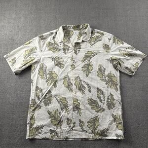 Uniqlo Shirt Adult Large Button Up Short Sleeve Hawaiian Casual Men's